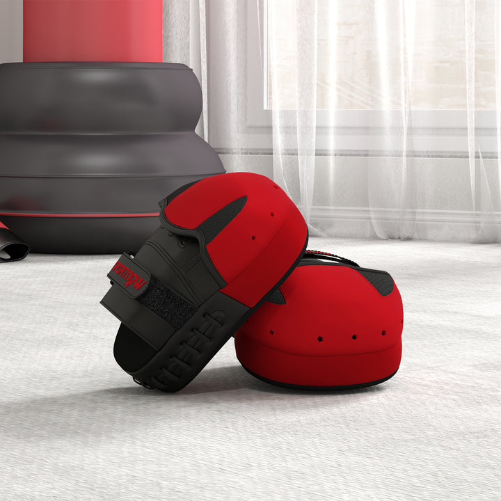 Plastrons de Boxeo Paos de Muay Thai MMA para Treino de Boxeo Boxing Karate Taekwondo Artes Marciais 24x19x4 cm Vermelho