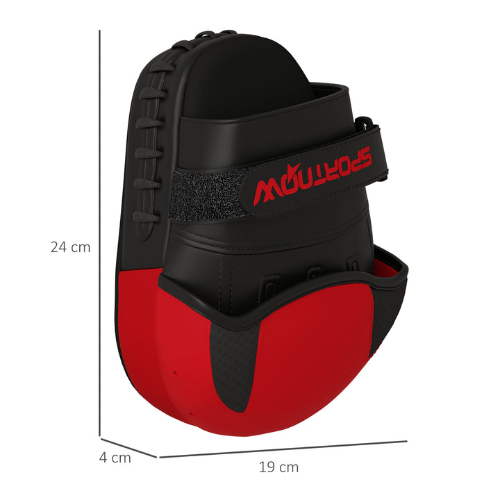 Plastrons de Boxeo Paos de Muay Thai MMA para Treino de Boxeo Boxing Karate Taekwondo Artes Marciais 24x19x4 cm Vermelho