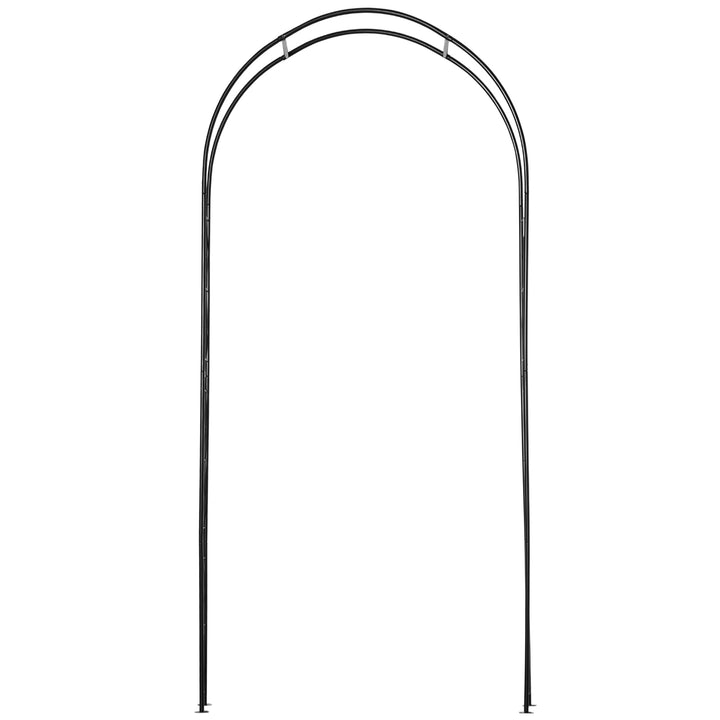 Arco de Jardim de Metal Arco Decorativo com Desenho de Treliça para Plantas Trepadeiras para Decoração Pátio Terraço 114x30x230 cm Preto