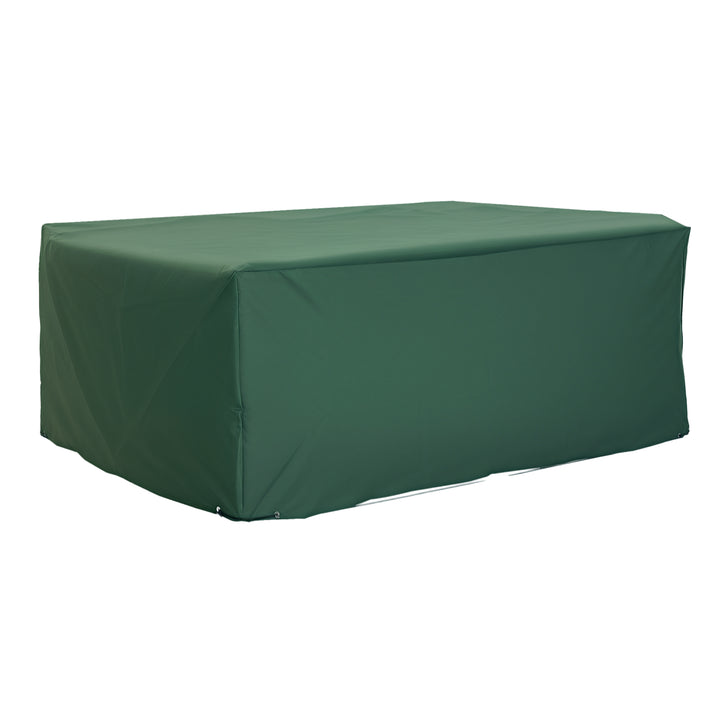 Capa de Proteção para Móveis de Jardim 222x155x67 cm Capa Protetora para Mesa Exterior Impermeável Anti-UV e Anti Poeira para Varanda Pátio Verde Escuro