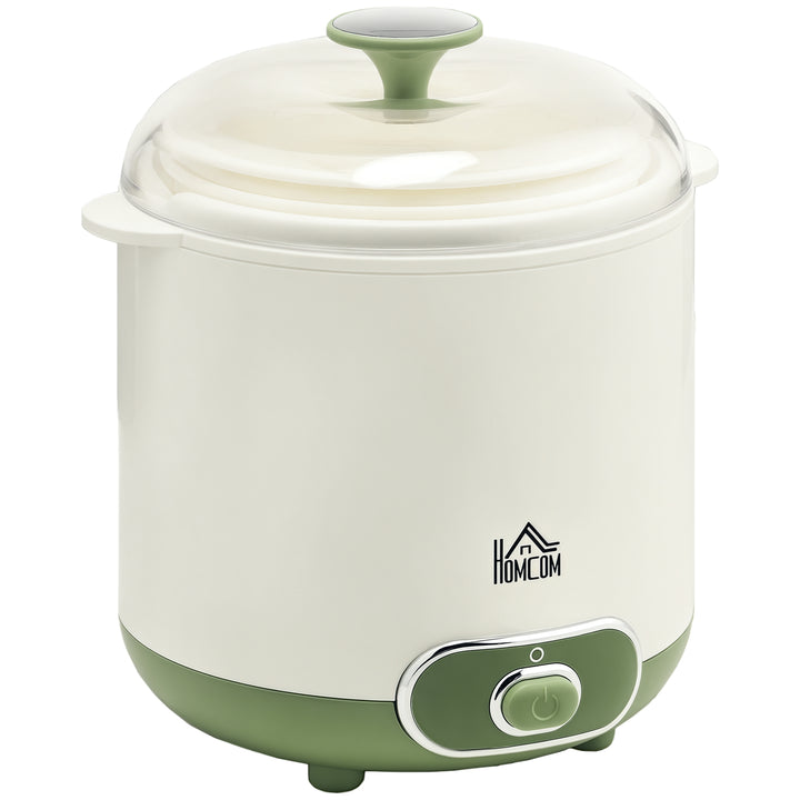 Iogurteira 20W 1,5L Máquina de Iogurte com Peneira para Fazer Iogurte Grego Indicador de Ligar e Aquecimento a Temperatura Constante PTC 19,5x17,5x21,4 cm Branco