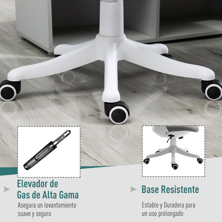 Cadeira de escritório giratória Função de inclinação Carga 120 kg 62,5x60x90-98 cm Cinza