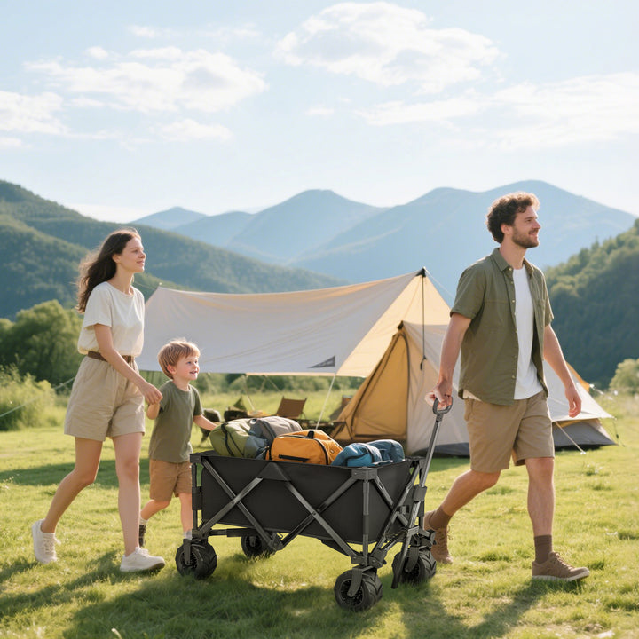 Carrinho de praia multiuso dobrável em 360 ° Asa Telescópico 108x53x59 / 89cm