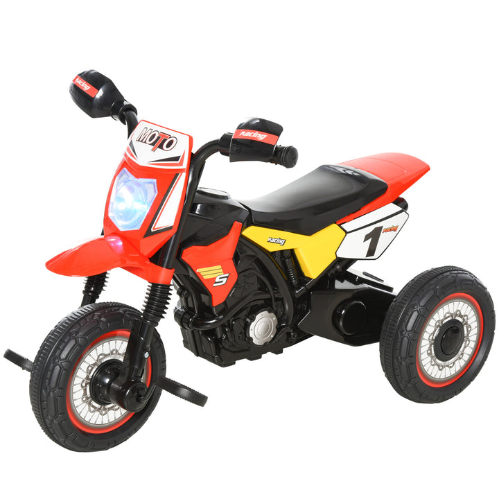 Moto infantil para crianças acima de 18 meses com 3 rodas Música e farol 71x40x51 cm Vermelho
