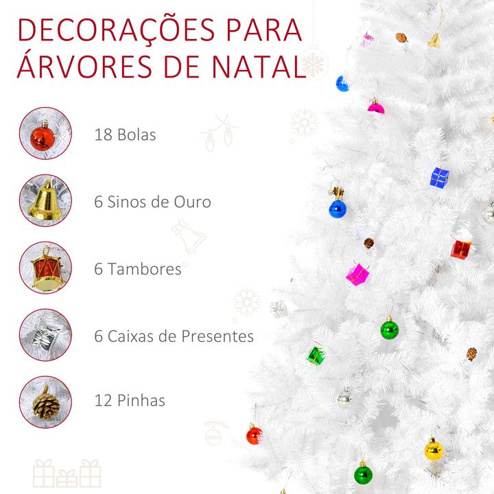 Árvore de natal branca Φ105x180cm