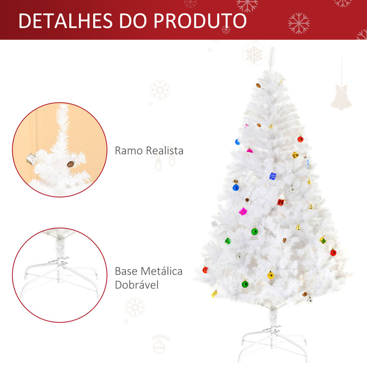 Árvore de natal branca Φ105x180cm