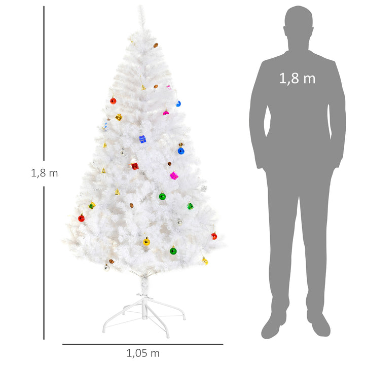 Árvore de natal branca Φ105x180cm