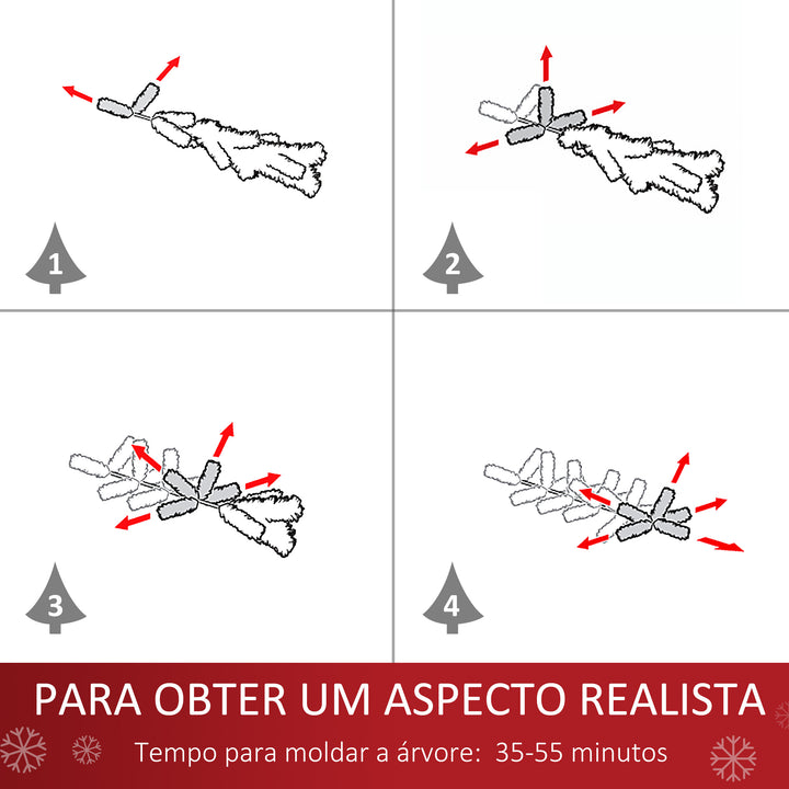 Árvore de natal branca Φ105x180cm