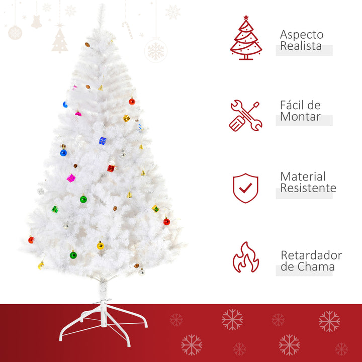 Árvore de natal branca Φ105x180cm