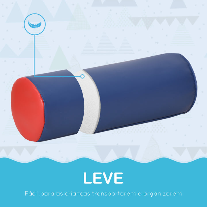 Conjunto de 7 Blocos de Espuma para Crianças de 1-3 Anos Blocos de Construção para Escalar e Gatinhar 60x40x11 cm Multicor