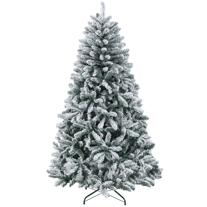 Árvore de Natal 180 cm Árvore de Natal Artificial Nevado com 796 Ramos e Suporte de Metal Árvore Natalina para Sala Interior Verde