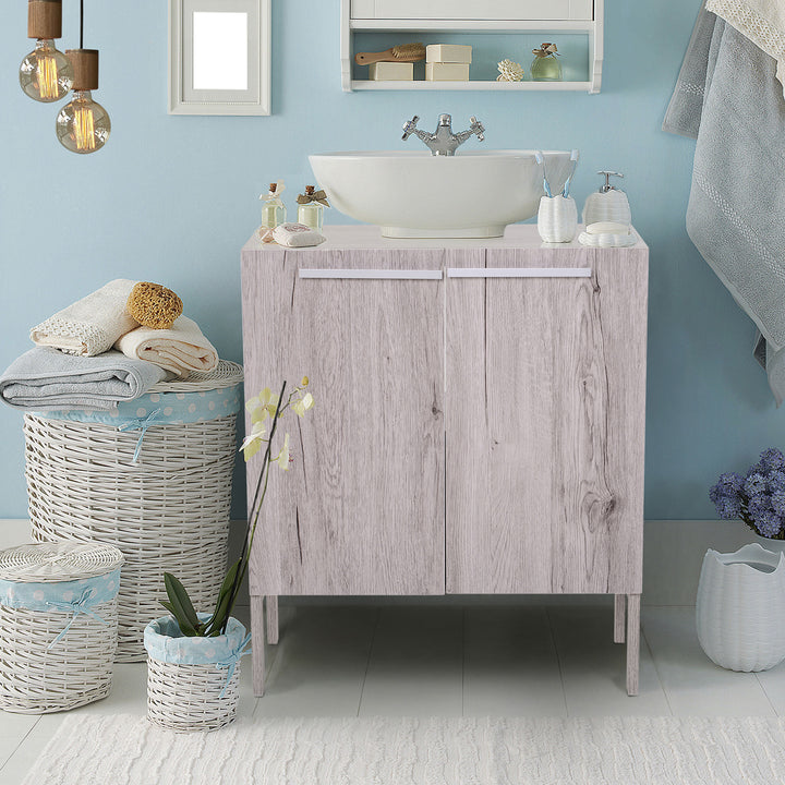 Armário Baixo com 2 Portas para Banheiro 60x30x70 cm