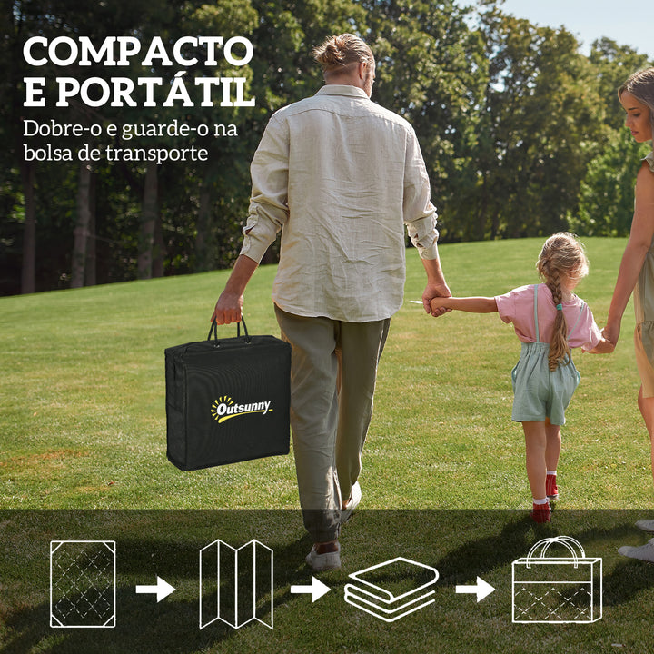 Tapete de Exterior 182x274 cm Tapete Reversível com Padrão Geométrico e Bolsa de Transporte para Varanda Pátio Campismo Praia Azul