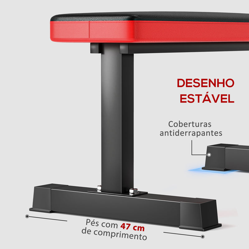 Banco de Pesos Banco de Musculação Carga 300 kg Banco de Abdominais para Treino de Corpo Completo e Casa Ginásio 106x26x48 cm Preto