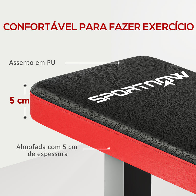 Banco de Pesos Banco de Musculação Carga 300 kg Banco de Abdominais para Treino de Corpo Completo e Casa Ginásio 106x26x48 cm Preto