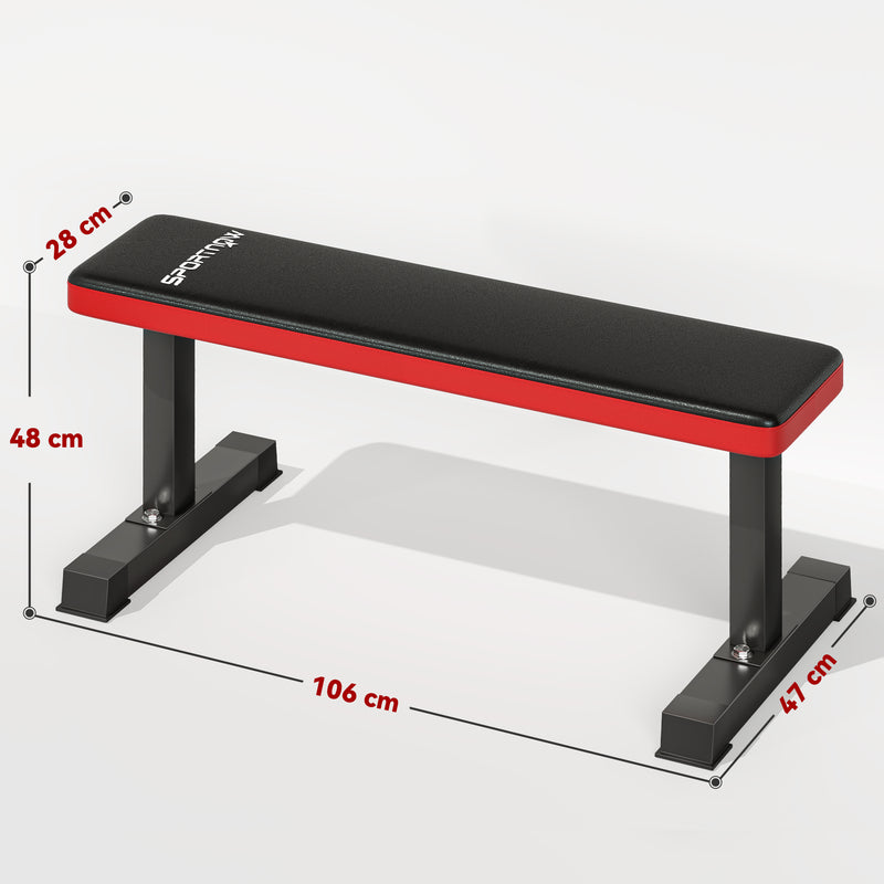 Banco de Pesos Banco de Musculação Carga 300 kg Banco de Abdominais para Treino de Corpo Completo e Casa Ginásio 106x26x48 cm Preto