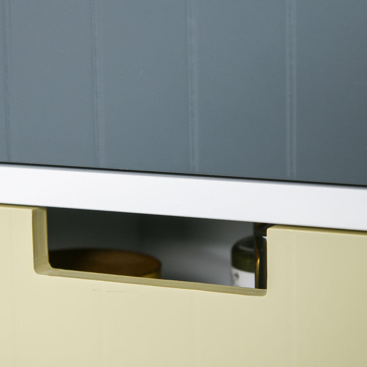 Cómoda de Madeira com 5 Gavetas Cómoda Auxiliar de Armazenamento com Pés Elevados Estilo Moderno para Dormitório Sala de Estar Casa de Banho 35x28x90,5cm Multicor