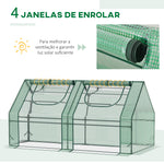 Estufa Pequena Estufa de Exterior com Proteção Dupla Janelas e Estrutura de Aço Estufa para Cultivos de Plantas e Flores 180x90x90 cm Verde