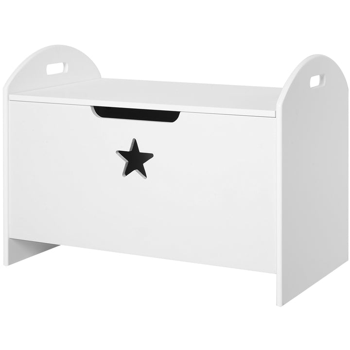 Organizador de brinquedos para criança desenho seguro amplo espaço de armazenamento carga 11 kg 62x40x46,5 cm Branco