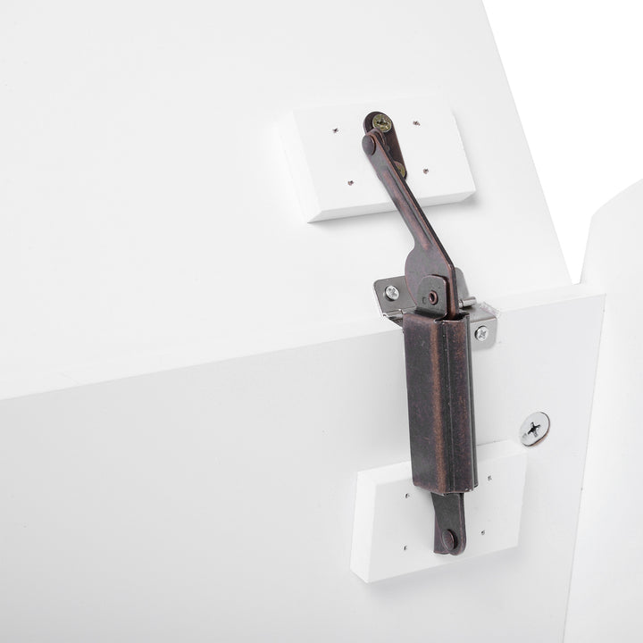 Organizador de brinquedos para criança desenho seguro amplo espaço de armazenamento carga 11 kg 62x40x46,5 cm Branco