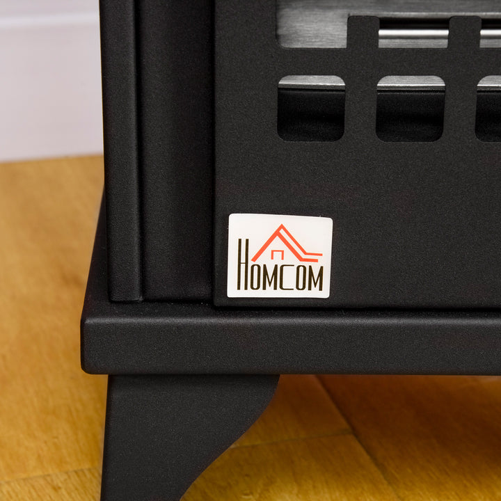 Lareira de Bioetanol 7000 BTU Lareira de Bioetanol de Pé com Tanque de 1,2 L Apaga-chamas em Aço Inoxidável Tempo de Combustão 3H para Interiores 20-25 m² 41x25x54 cm Preto