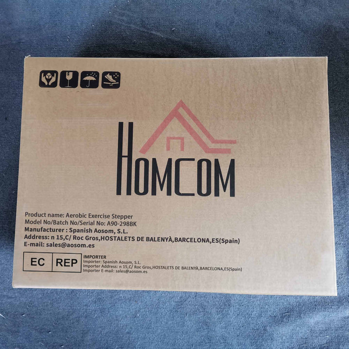 Plataforma Step Fitness Step de Aeróbico com Altura Ajustável de 10/15/20 cm Plataforma de Exercício em Casa Ginásio Oficina Carga 150kg 78x28x20 cm Azul e Preto