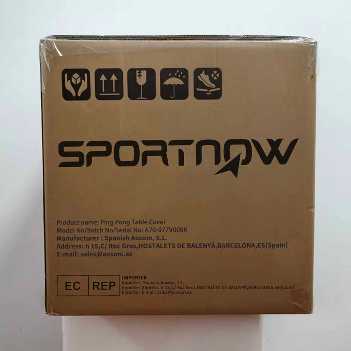 Capa para Mesa de Ping Pong Cobertura de Mesa de Ping Pong com Fecho de Correr Anti-UV e Impermeável para Interior e Exterior 275x153x5 cm Preto