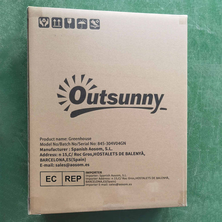 Estufa Pequena Estufa de Exterior com Janelas Prateleiras de 3 Níveis e Estrutura de Aço Estufa para Cultivo de Plantas Flores 200x100x215 cm Verde