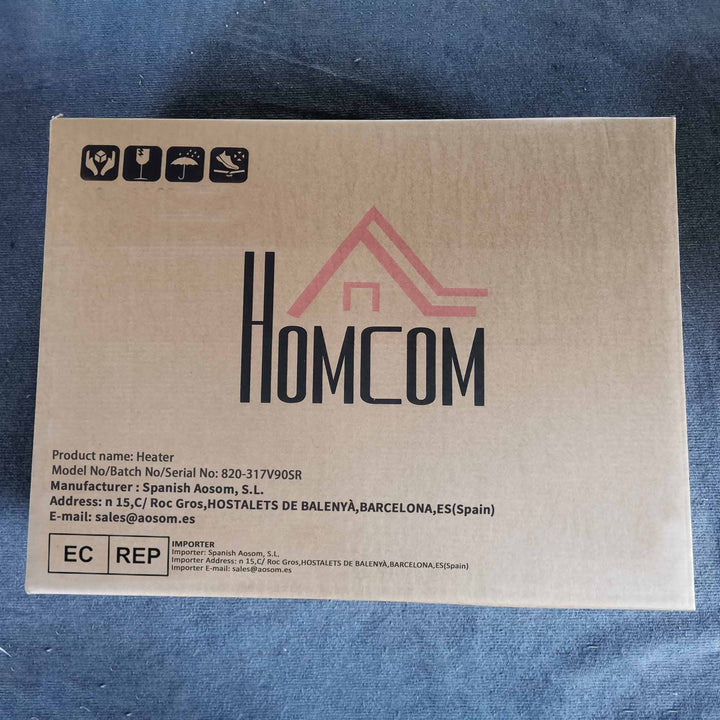Aquecedor Cerâmico de Torre 1100/2200W com Controlo Remoto Ecrã LED Temporizador de 12h Termostato 3 Modos e Oscilação para 20-25m² Ø25x73,5cm Prata