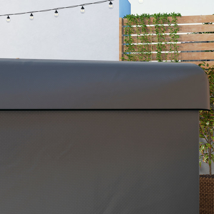 Capa Protetora para Baloiço de Jardim de 3 Lugares 215x155x150 cm Impermeável com Fecho de Correr Cobertura para Móveis de Exterior Cinza Escuro