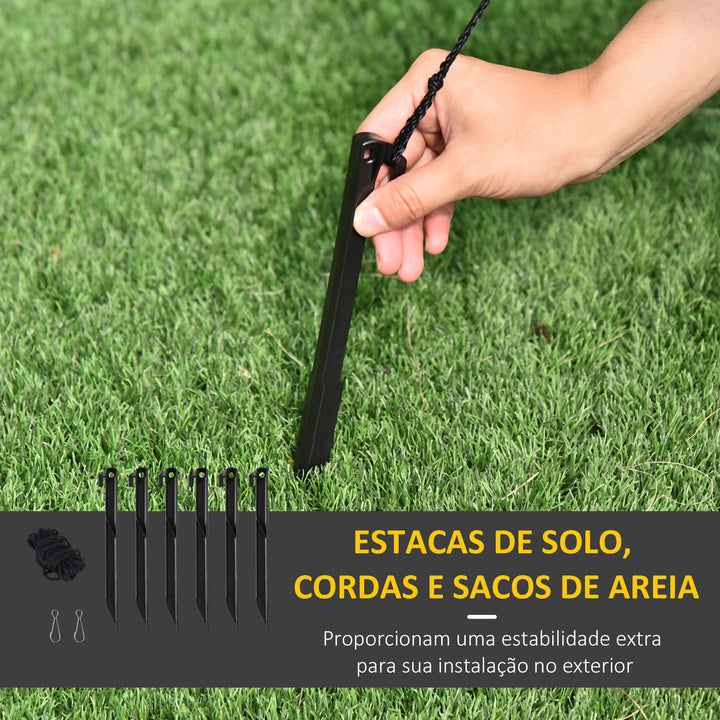 Pai Natal com Trenó e Renas Infláveis com Luzes LED Decoração de Natal para Exterior Ar Livre com Inflador 240x57x112cm Multicor