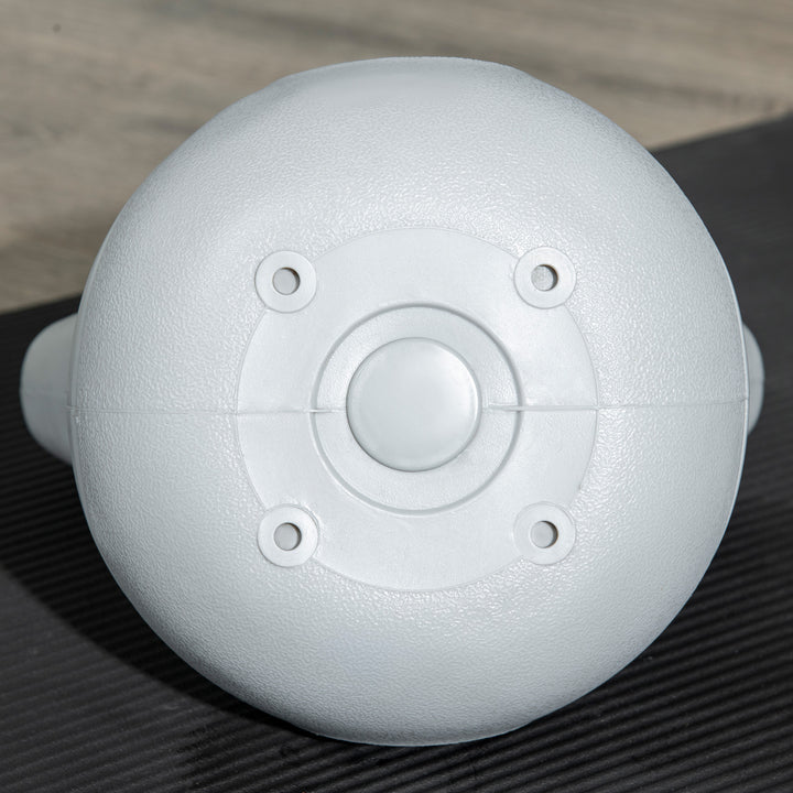 Kettlebell 12 kg Peso Russo com Revestimento de PU e Enchimento de Areia para Treinamento em Casa Ginásio 24x17x28 cm Azul Marrinho e Cinza