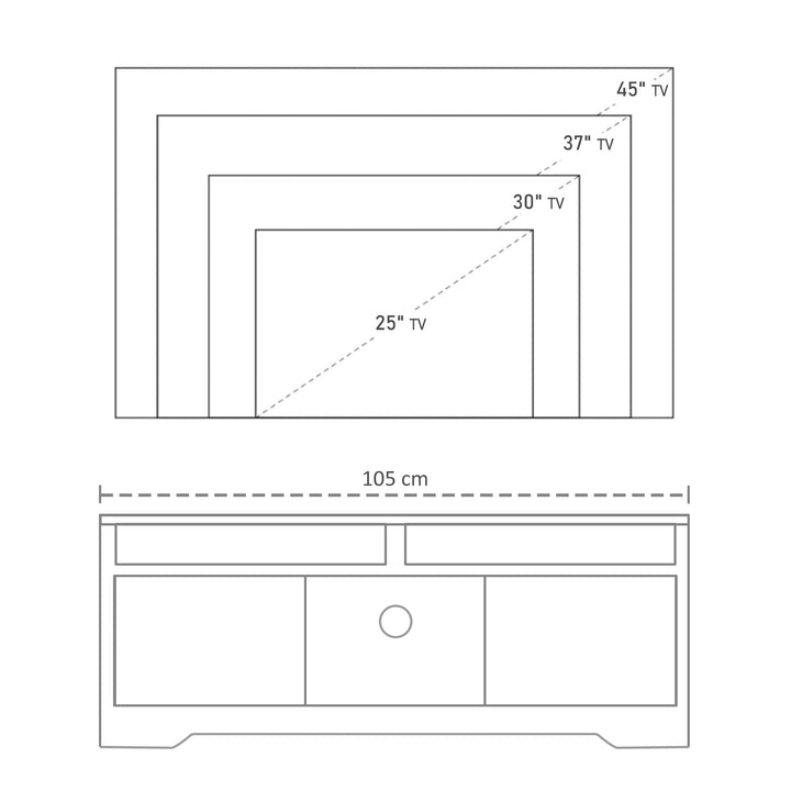 Móvel de Televisão Grande Espaço de Armazenamento Prateleiras Abertas 105x40x52 cm Branco