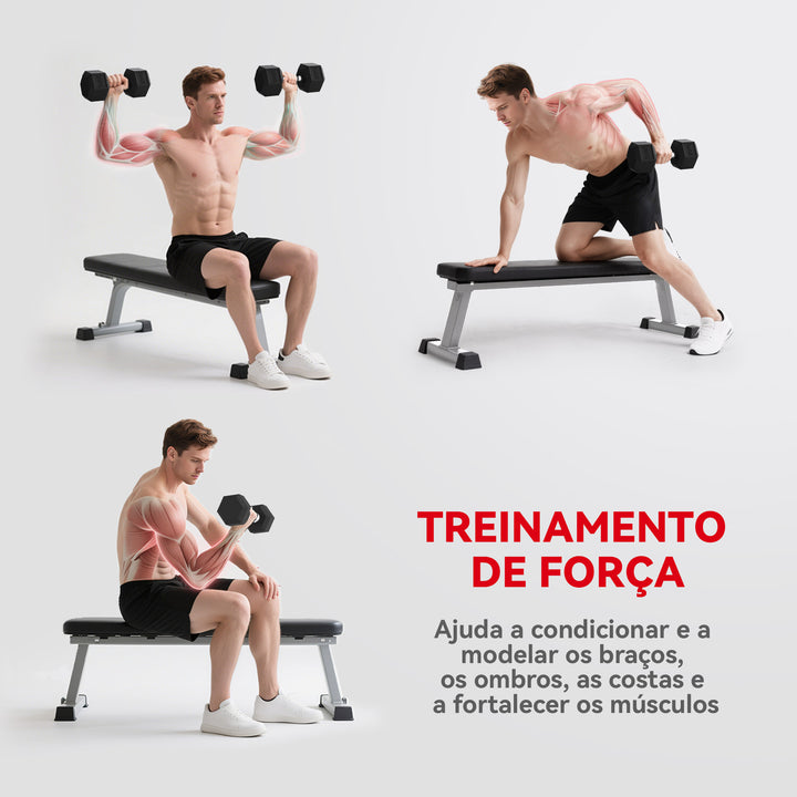 Haltere Hexagonal 20 kg de Ferro Fundido Haltere de Metal Revestido de Borracha com Cabo para Treino em Casa Ginásio e Escritório Preto e Prata