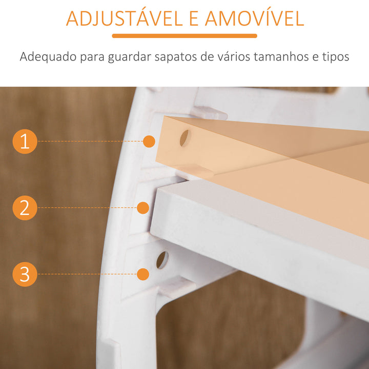 Sapateira de 3 Portas para 18-27 Pares de Sapatos com Gaveta e Armário para Entrada Dormitório 84x30x132 cm Madeira Natural