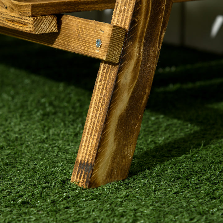 Suporte para Plantas de Madeira com 3 Níveis Estante para Plantas Dobrável Suporte para Vasos de Plantas para Interior e Exterior Jardim Varanda 80x37x93 cm Madeira