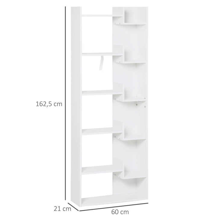 Prateleiras de 6 Níveis Irregular Moderno Anti-tombamento 60x21x162,5 Branco
