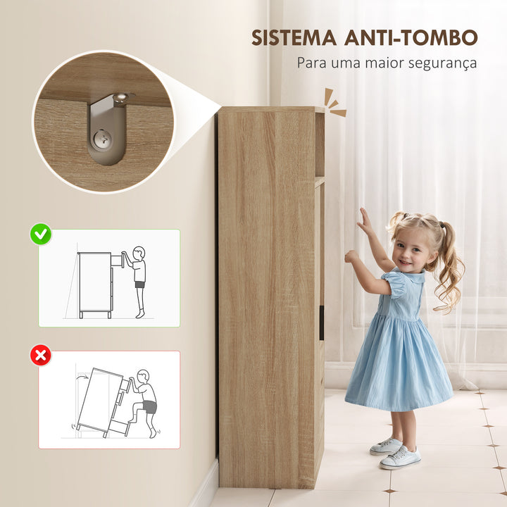 Móvel de Casa de Banho Estreito Armário de Casa de Banho com 2 Gavetas Compartimento Aberto e Prateleiras Ajustáveis para Espaço Pequeno Cozinha Sala 50x25x100 cm Madeira