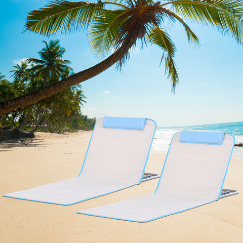 Conjunto de 2 tapetes de praia Encosto de cabeça e bolsa de transporte