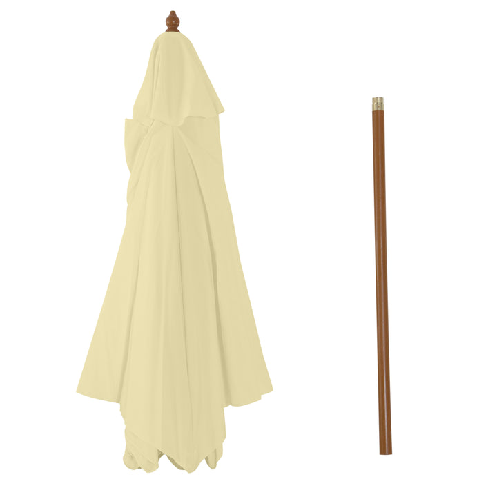 Parasol Pátio Terraço Jardim Diâmetro 250x225 cm Cor Creme