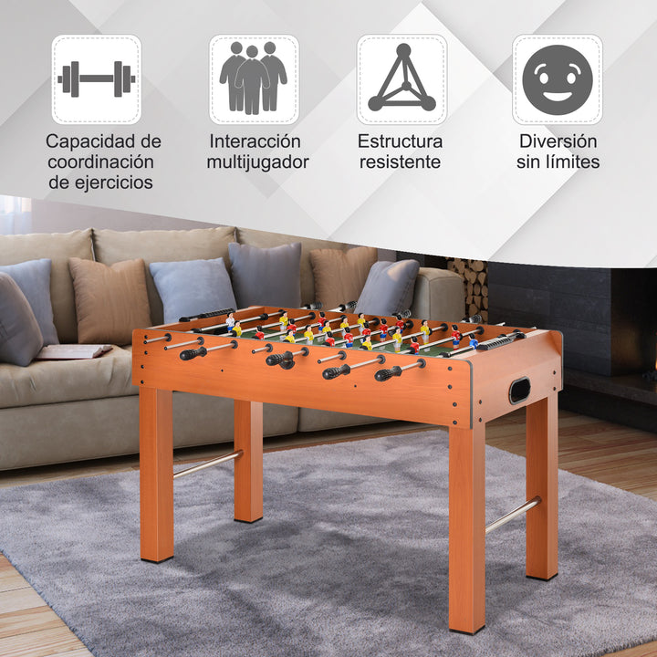 Mesa de matraquilhos fácil de montar com 8 barras e 2 bolas 122x61x80,7cm