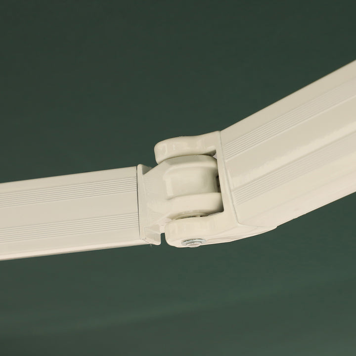 Toldo Manual Retrátil com Manivela 295x245cm Toldo Enrolável Alumínio com Proteção Solar para Janela Portas Balcão Terraço Exterior Verde