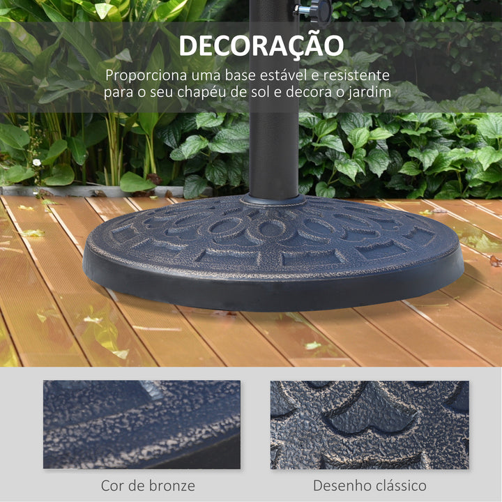 Guarda-sol Base Resina Bronze F44 x 34cm