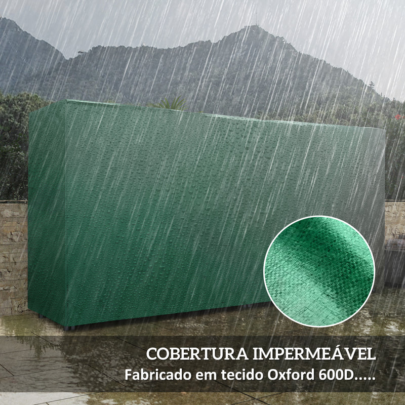 Suporte para Lenha com Cobertura Estante para Lenha de Metal Ajustável para Interior e Exterior Carga 200 kg 200x36x99 cm Verde Escuro e Preto