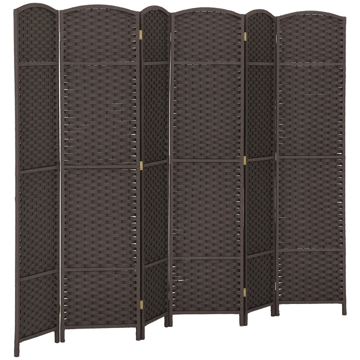 Biombo de 6 Painéis Separador de Ambientes Dobrável 240x1,6x170 cm Biombo Separador de Ambientes para Sala de Estar Dormitório Escritório Marrom
