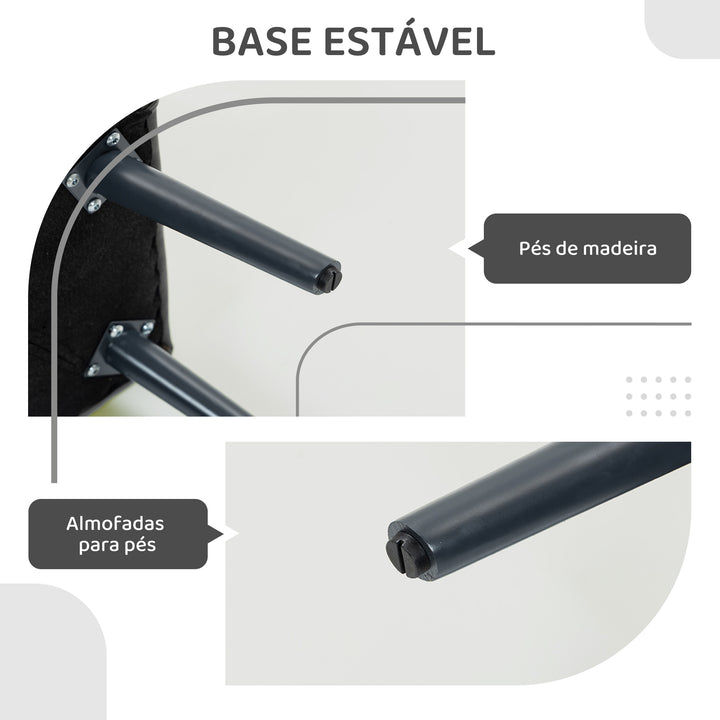 Banco de Pé de Cama Multifuncional Banco Pé de Cama Clássico Banco Dormitório com Pés de Madeira e Assento Acolchoado Carga 120 kg para Entrada Corredor 114x38x42 cm Cinza