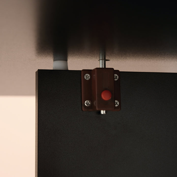 Mesa de Cozinha Dobrável Mesa de Madeira com 2 Prateleiras de Armazenamento e Laterais Dobráveis Estilo Moderno para Sala de Estar 75x140x74 cm Preto