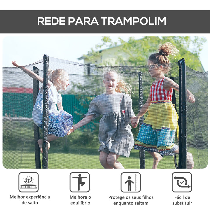Rede de Muro de proteção Cama Elástica Trampolim Redonda Ø 244 cm 6 Bares