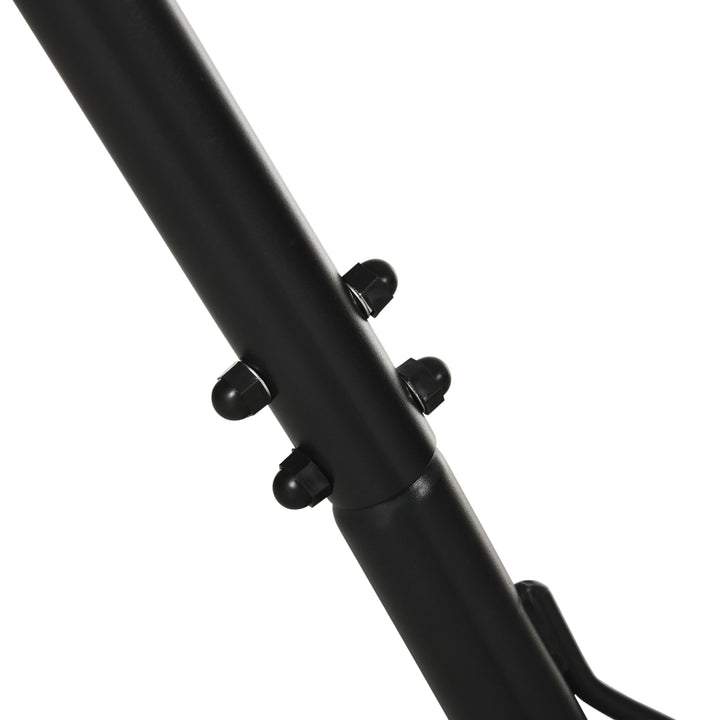 Suporte para rede de jardim ajustável no comprimento 308-380x108x120 cm com bolsa de transporte Estrutura metálica para interior e exterior Máx. 120 kg