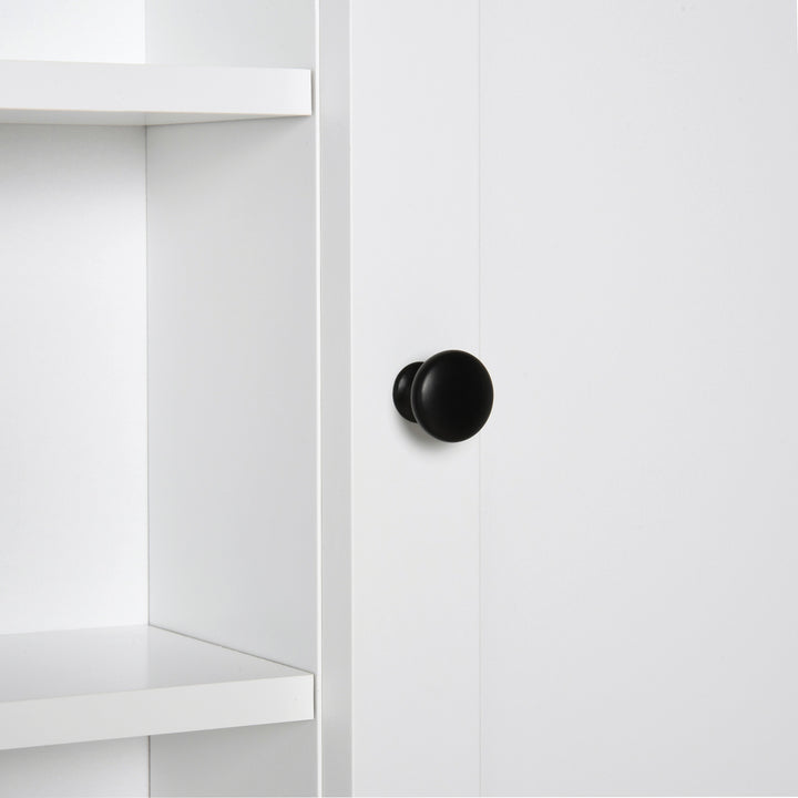 Armário de banheiro com 3 níveis abertos 1 porta 53x14.5x50.5 cm Branco